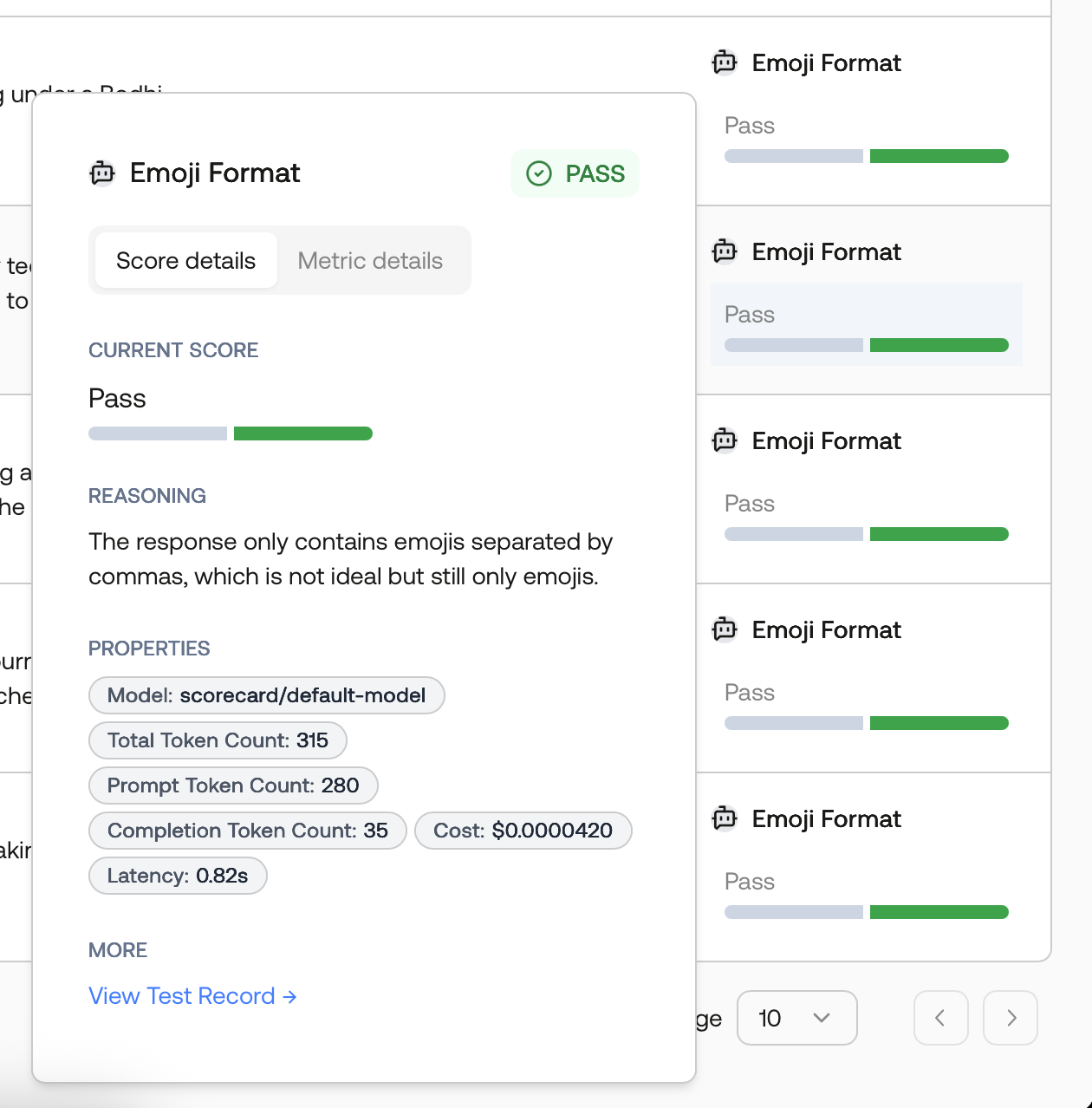 Score Explained by the Scorecard AI Model